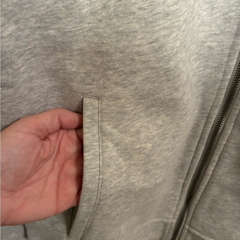 VUORI NWOT “Seaside” Heather Gray Heavyweight Full-Zip Hoodie Organic Cotton S - Picture 3 of 12